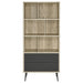 Maeve 70-inch 3-shelf Bookcase with Drawers Distressed Pine