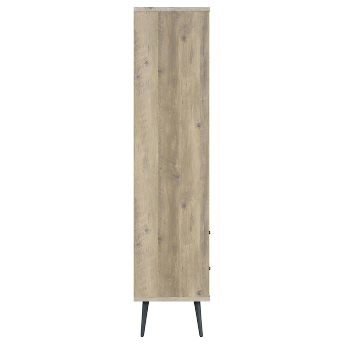 Maeve 70-inch 3-shelf Bookcase with Drawers Distressed Pine