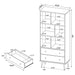 Maeve 70-inch 3-shelf Bookcase with Drawers Distressed Pine