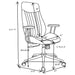 Ranger Upholstered Adjustable Home Office Desk Chair Brown