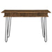 Sheeran 47-inch Writing Desk with Storage Rustic Amber