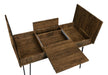 Sheeran 47-inch Writing Desk with Storage Rustic Amber