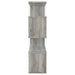 Emelle 63-inch 4-shelf Glass Panel Bookshelf Grey Driftwood