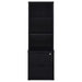 Westpark 3-shelf Bookcase USB and Lockable Drawer Black