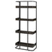 Ember 68-inch 4-shelf Bookshelf Dark Oak and Black