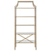 Serena 70-inch 5-shelf Glass Bookshelf Gold