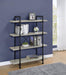 Delray 56-inch 4-shelf Bookshelf Grey Driftwood and Black