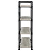 Delray 56-inch 4-shelf Bookshelf Grey Driftwood and Black