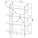 Delray 56-inch 4-shelf Bookshelf Grey Driftwood and Black
