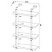 Elmcrest 24-inch 4-shelf Wall Bookshelf Grey Driftwood