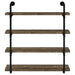 Elmcrest 39-inch 4-shelf Wall Bookshelf Rustic Oak