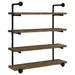 Elmcrest 39-inch 4-shelf Wall Bookshelf Rustic Oak