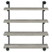 Elmcrest 39-inch 4-shelf Wall Bookshelf Grey Driftwood
