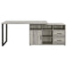 Hertford 59-inch L-Shape Computer Desk Grey Driftwood