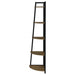 Jacksonville 63-inch 5-shelf Bookshelf Black and Aged Walnut