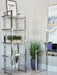 Hartford 79-inch 5-shelf Glass Bookshelf Chrome