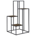 Rito 4-tier Multi-Display Shelf Rustic Brown and Black