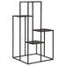 Rito 4-tier Multi-Display Shelf Rustic Brown and Black