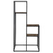 Rito 4-tier Multi-Display Shelf Rustic Brown and Black