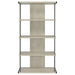 Loomis 72-inch 4-shelf Bookshelf Whitewashed Grey