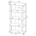Loomis 72-inch 4-shelf Bookshelf Whitewashed Grey