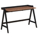 Raul 50-inch Writing Desk with USB Ports Walnut and Black