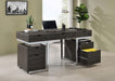 Noorvik 62-inch 3-drawer Engineered Wood Desk Dark Oak