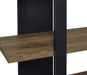 Danbrook 71-inch 4-shelf Bookshelf Black and Aged Walnut