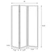 Felice 3-Panel Room Divider Folding Screen French Script