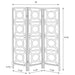 Vulcan 3 Panel Room Divider Folding Shoji Screen Cappuccino