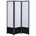 Calix 3-Panel Room Divider Folding Shoji Screen Black