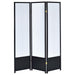 Calix 3-Panel Room Divider Folding Shoji Screen Black