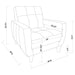 Aaron Upholstered Track Arm Tufted Accent Chair Black