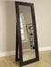 Toga 28 x 72 Inch Wood Standing Floor Mirror Cappuccino