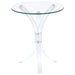 Laning Round Glass Top Acrylic Side Table Clear