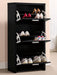 Vivian 3-drawer Engineered Wood Shoe Cabinet Black