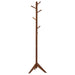 Devlin 6 Hook Freestanding Wood Coat Rack Hat Hanger Walnut