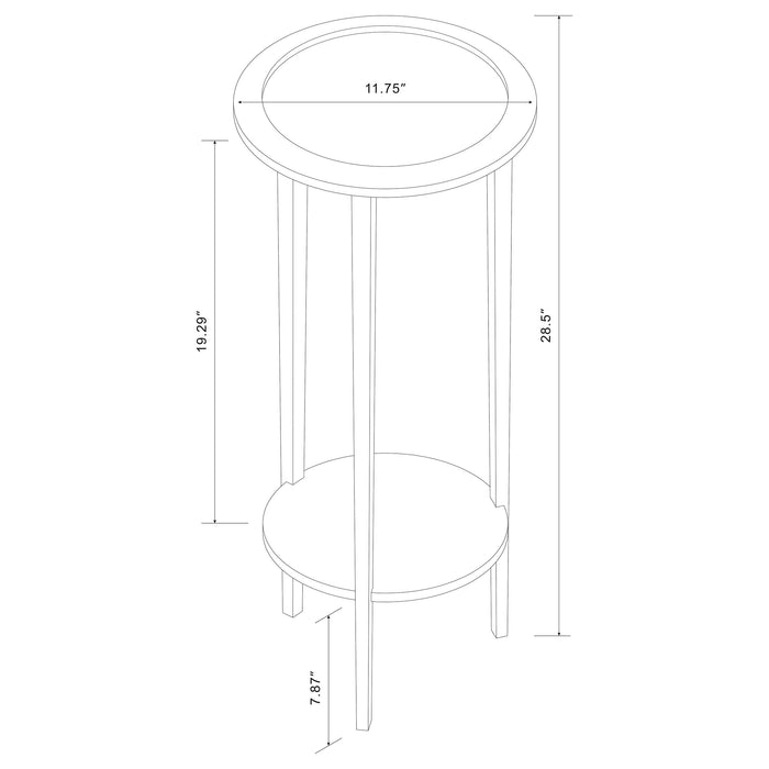 Kirk 1-shelf Round Wood Plant Stand Espresso