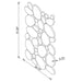 Topher 29 x 51 Inch Pebble Themed Wall Mirror Silver