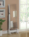 Zayas Cheval Mirror with Jewelry Storage White