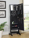 Cortez Cheval Mirror with Jewelry Storage Black
