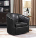 Turner Upholstered Barrel Back Swivel Chair Dark Brown