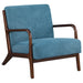 Foster Upholstered Wood Frame Accent Chair Peacock Blue
