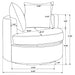 Debbie Upholstered Swivel Accent Chair Camel