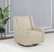 Serra Boucle Upholstered Swivel Glider Sandy Beige