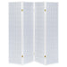 Roberto 4-Panel Room Divider Folding Shoji Screen White