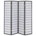 Roberto 4-Panel Room Divider Folding Shoji Screen Dark Grey