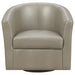 Turner Upholstered Barrel Back Swivel Chair Champagne