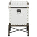 Nancy Upholstered Vintage Side Table Storage Trunk White