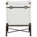 Nancy Upholstered Vintage Side Table Storage Trunk White
